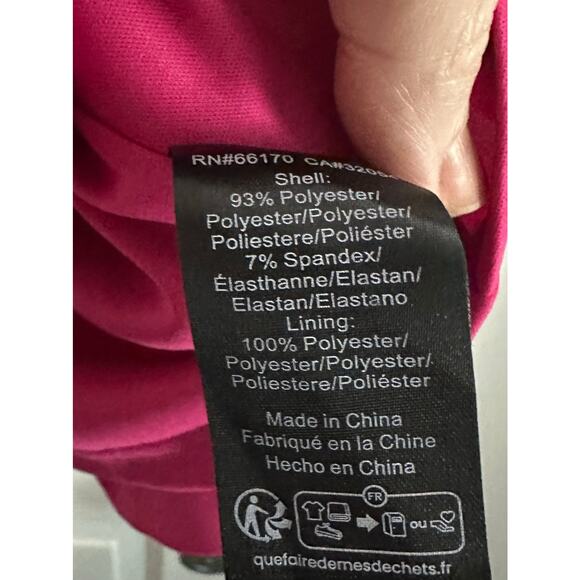 Hutch Anthropologie Rhinestone V-Neck T-Shirt Mini Dress Fuschia Pink - S - NWT - Picture 5 of 7